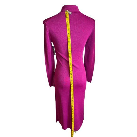 Trina Turk Magenta Collared Knit Polo Midi Dress NWT Size M - Picture 8 of 8